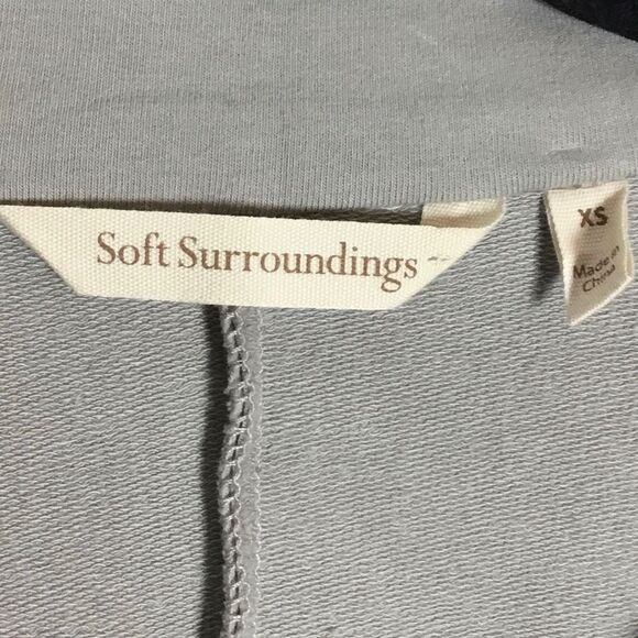 Soft Surroundings jacket with sheer floaty detail on hem & cuff open front sz XS - Picture 4 of 10